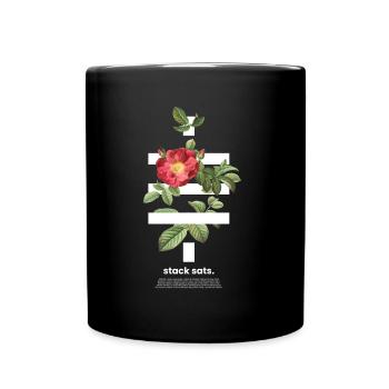 Japan Style Bitcoin Crypto Satoshis Symbol 21 - Tasse einfarbig - Schwarz - Vorne