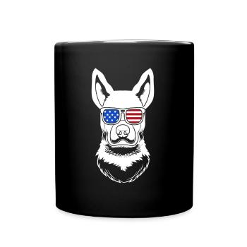 Bouvier australien chien - Mug uni - noir - Devant