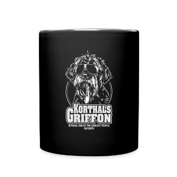 KORTHALS GRIFFON coolest people Hunde Wilsigns - Tasse einfarbig - Schwarz - Vorne