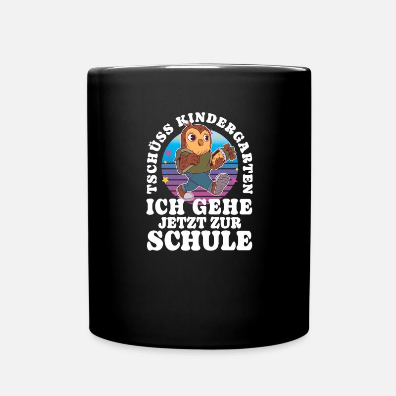 Einschulung 08 Zeichenfläche 16 - Tasse einfarbig - Schwarz