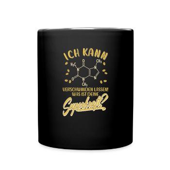 Coffein Kaffee Spruch Chemische Formel Lustig - Tasse einfarbig - Schwarz - Vorne