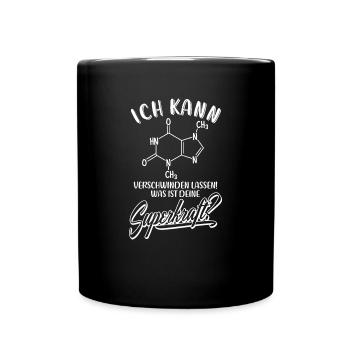 Schokolade Formel - Naschkatze Chemie Kakao - Tasse einfarbig - Schwarz - Vorne