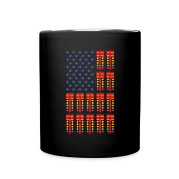 Sport Us Flag Drag Racing - Mug uni - noir - Devant