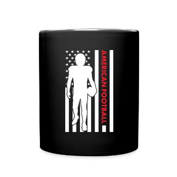 Sport Us Flag American Football - Full Colour Mug - black - Front