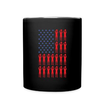 Sport Us Flag Korfball - Full Colour Mug - black - Front