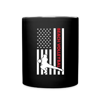 Sport Us Flag Volleyball de plage - Mug uni - noir - Devant