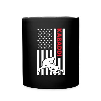 Sport Us Flag Kabaddi - Full Colour Mug - black - Front