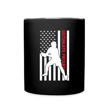 Sport Us Flag Ultimate Frisbee - Mug uni - noir - Devant