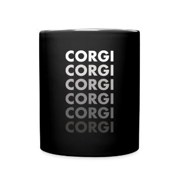 Chien Corgi - Mug uni - noir - Devant