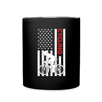 Sport Us Drapeau Cyclisme - Mug uni - noir - Devant
