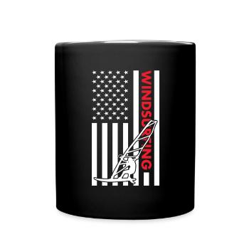Sport Us Flag Planche à voile - Mug uni - noir - Devant