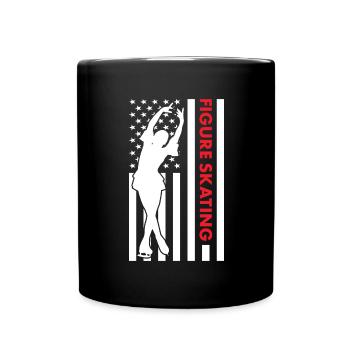 Sport Us Flag Figure Skating - Full Colour Mug - black - Front