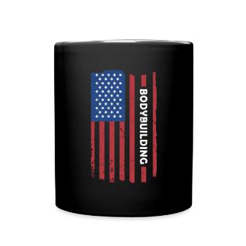 Sport Us Drapeau Musculation - Mug uni - noir - Devant