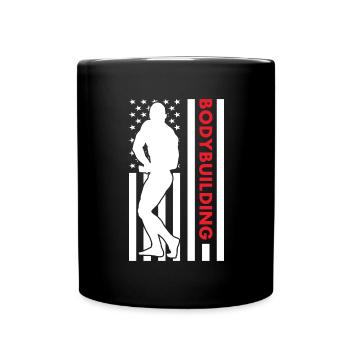 Sport Us Drapeau Musculation - Mug uni - noir - Devant