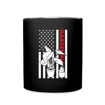 Jardinier Us Drapeau Jardinage - Mug uni - noir - Devant