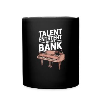 Pianist Klavier Konzertflügel und Piano Spieler - Tasse einfarbig - Schwarz - Vorne