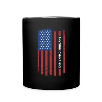 Gymnast Us Flag Rhythmic Gymnastics - Tasse einfarbig - Schwarz - Vorne