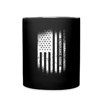 Rider Us Flag Endurance Riding - Tasse einfarbig - Schwarz - Vorne
