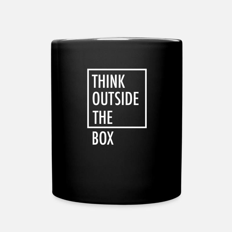 Think outside the box - Tasse einfarbig - Schwarz
