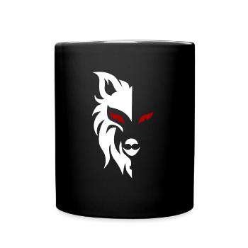 Logo loup - Mug uni - noir - Devant