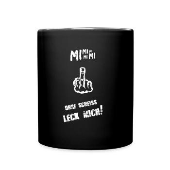 Middle finger Mimimi white - Full Colour Mug - black - Front