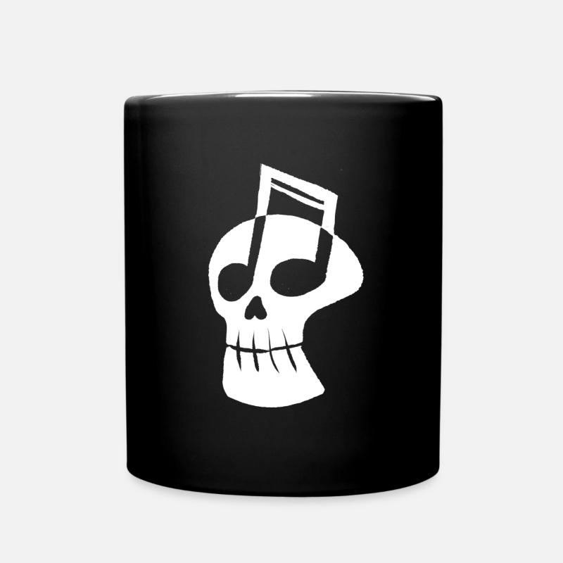 Skull music - Full Colour Mug - black