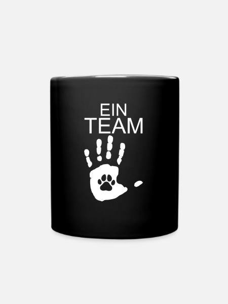 Hundesport ein Team - Tasse einfarbig - Schwarz
