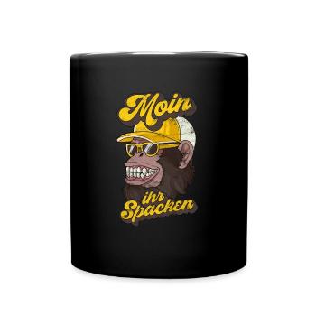 COLLER OGORILLA AFFE NORDDEUTSCHE SPRÜCHE - Tasse einfarbig - Schwarz - Vorne