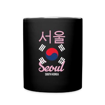 Seoul Korea Südkorea Koreanisch Stadt K-Pop Spruch - Tasse einfarbig - Schwarz - Vorne