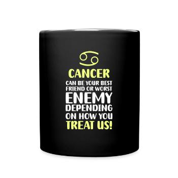 Zodiac Sign Astrology Moon Galaxy - Full Colour Mug - black - Front
