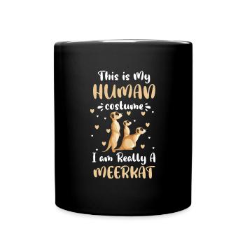 Zoo Niedlich Zootier - Tasse einfarbig - Schwarz - Vorne