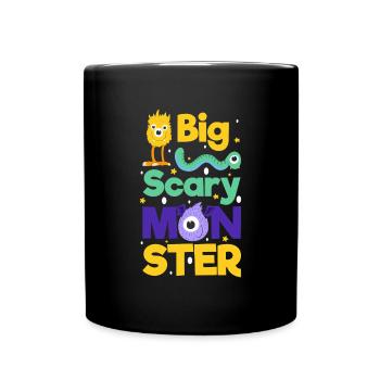 Monster Comic Little Sister Brother - Full Colour Mug - black - Front
