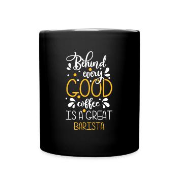 Lait Espresso Latte Macchiato - Mug uni - noir - Devant