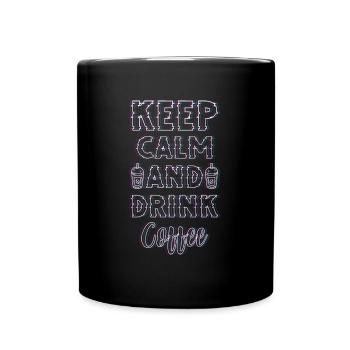 Coffee Bean Energy Fatigue Drinking - Full Colour Mug - black - Front