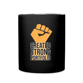 Création d’un portefeuille solide - Mug uni - noir - Devant