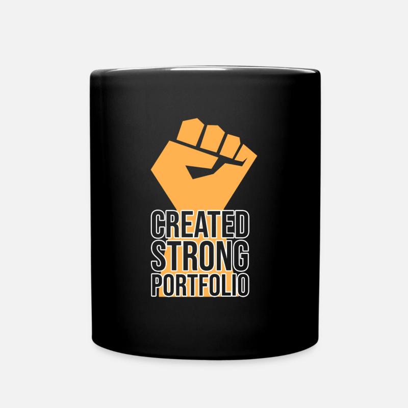 Created a strong portfolio - Full Colour Mug - black