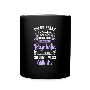 Scorpio Zodiac Sign Constellation October - Full Colour Mug - black - Front