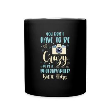 Photographer Photography Lens Digital Camera - Full Colour Mug - black - Front