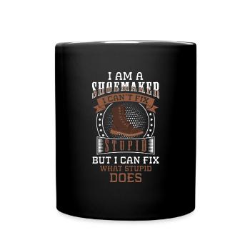 Schuster Beruf Stiefel Leder - Tasse einfarbig - Schwarz - Vorne