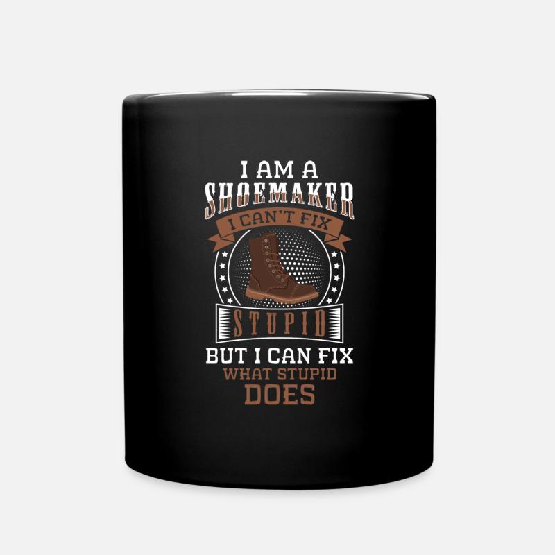 Schuster Beruf Stiefel Leder - Tasse einfarbig - Schwarz