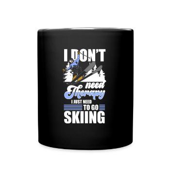 Ski Ski Holiday Ski instructor Ski slope - Full Colour Mug - black - Front