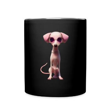 Italian wind chime dog - Full Colour Mug - black - Front