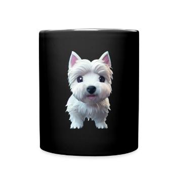 Westie Dog - Westie - Full Colour Mug - black - Front