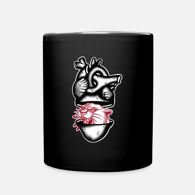 Heart Panthere black and red - Mug uni - noir