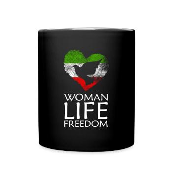Woman Life Freedom - Full Colour Mug - black - Front