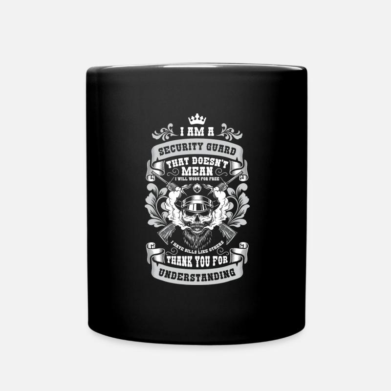 Sicherheitsdienst Wachdienst - Tasse einfarbig - Schwarz