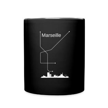 Marseille city - Mug uni - noir - Devant