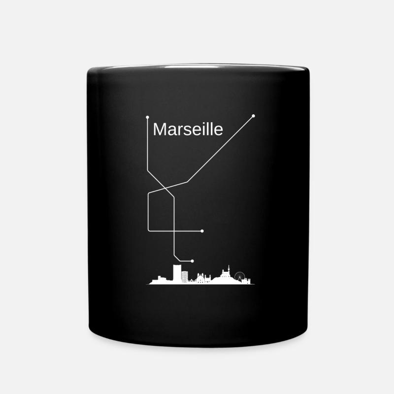 Marseille city - Full Colour Mug - black