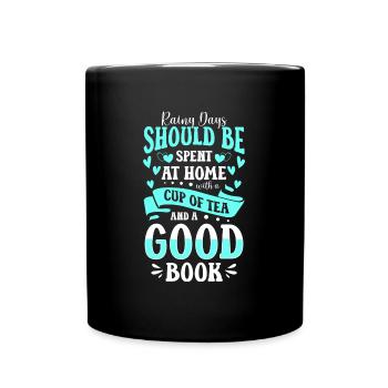 Tea Relaxation Green Tea Winter - Full Colour Mug - black - Front
