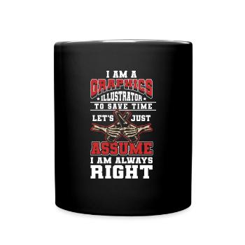 Designer Designer Drawing - Full Colour Mug - black - Front